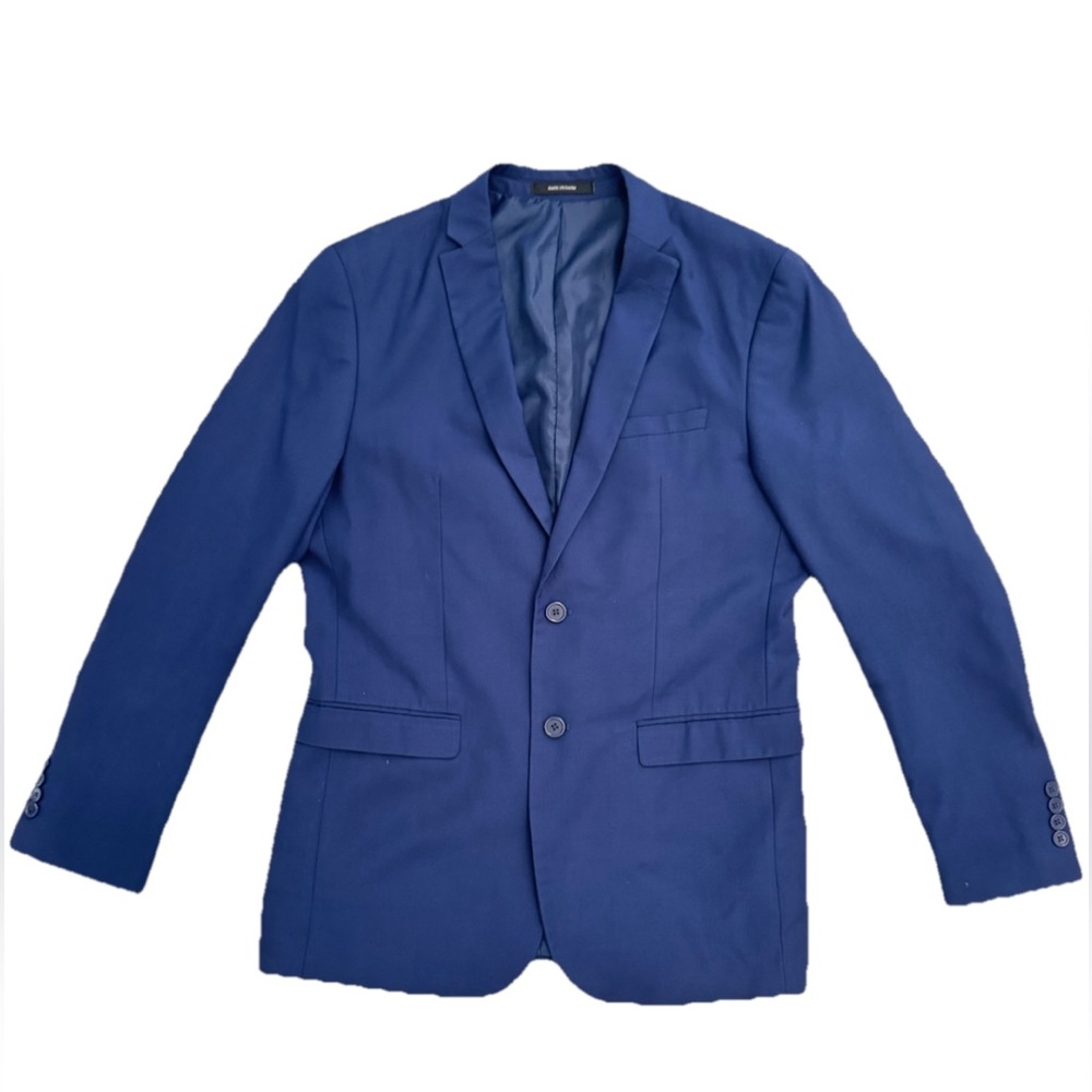 Marchatti Italy Men Royal Blue Suit Blazer Size 40L Business Formal Party Church